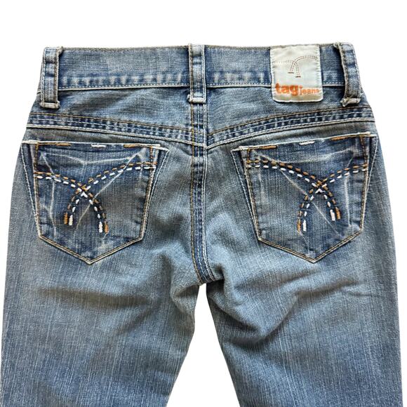 Tag Vintage Low Rise Straight Jeans Women's sz. 25 0 Blue Y2K 90s Retro - Picture 15 of 16